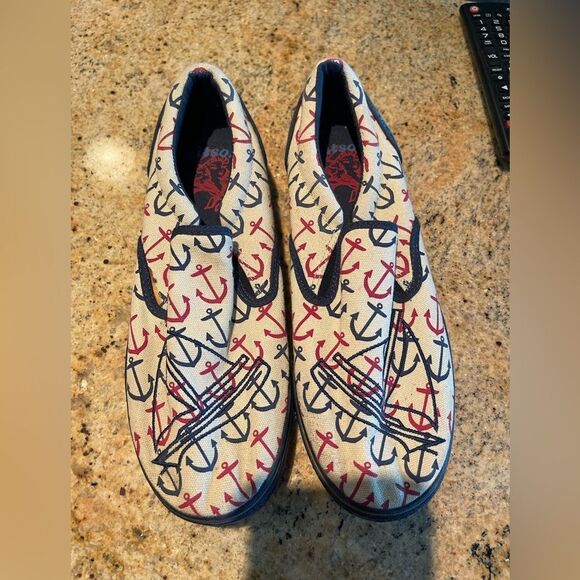 kitson Shoes - Kitson anchor slip ons - never worn.
